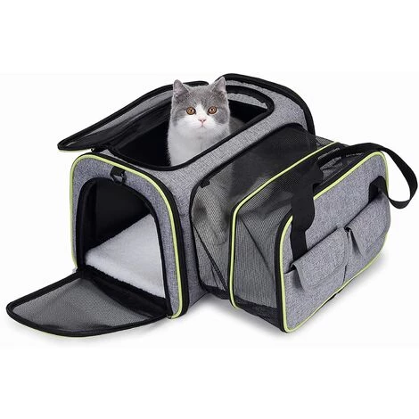 VERSAILLESFR Sac Transport Chat Chien, Sac De Transport Extensible Pour Chat Chien Et Autres Animaux De Compagnie, Souple Et Pliable Avec Tapis En Laine Pour Voyage En Avion/Voiture/Train 51*43*29cm,Versailles 1 VERSAILLESFR Sac Transport Chat Chien, Sac De Transport Extensible Pour Chat Chien Et Autres Animaux De Compagnie, Souple Et Pliable Avec Tapis En Laine Pour Voyage En Avion/Voiture/Train 51*43*29cm,Versailles