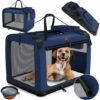 LOVPET® Caisse Pour Chien Caisse De Transport Pour Chien Pliable Avec écuelle Sac De Transport Sac De Transport Pour Chien Caisse De Transport Pour Animaux Domestiques, Chiens Et Chats Caisse De Transport Pour Animaux, M (de), Bleu Marine