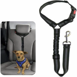 THSINDE Appuie-tête Pour Chien Ceinture De Sécurité Pour Voiture Réglable Avec élastique Tampon élastique Appui-tête Durable Ceinture De Sécurité Pour Animaux De Compagnie Harnais De Sécurité Pour Chien