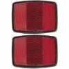 CYCLINGCOLORS 2x Réflecteur Arrière Rouge à Visser 58x42 Universel Catadioptre Réfléchissant Vélo