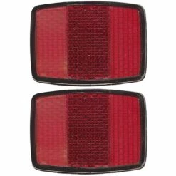 CYCLINGCOLORS 2x Réflecteur Arrière Rouge à Visser 58x42 Universel Catadioptre Réfléchissant Vélo