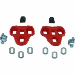 CYCLINGCOLORS Cale Chaussure Vélo Rouge 9° Compatible Look Keo Cales Paire Route