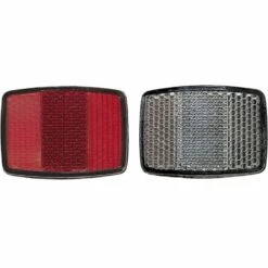 CYCLINGCOLORS Réflecteur Arrière Rouge + Avant Blanc à Visser 58x42 Universel Catadioptre Réfléchissant Vélo