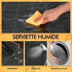 SUPERMARKET Housse De Siège Pour Chien Protection De Banquette Siège Arrière Imperméable, Superma, Une Pièce, Noir -Cage, caisse et transport pour chien Soldes 53993282 5