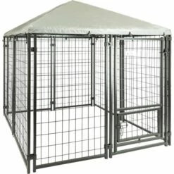 Cage Pour Chien - Chenil Pour Chiens - Protection Solaire - 140 X 140 X 140cm - Noir - MaxxPet