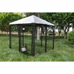 Cage Pour Chien - Chenil Pour Chiens - Protection Solaire - 140 X 140 X 140cm - Noir - MaxxPet -Cage, caisse et transport pour chien Soldes 54010081 3