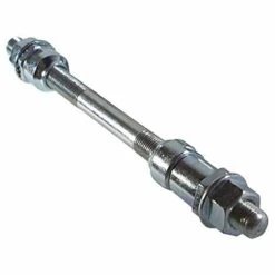 CYCLINGCOLORS Axe Roue Arrière Diamètre 9,5mm X Longueur 155mm Plein Argent Vélo Avec écrous