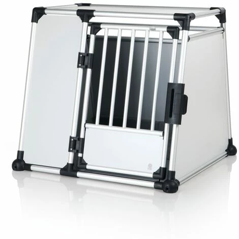TRIXIE Box De Transport, Aluminium - XL: 94 X 87 X 93 Cm, Argent/gris Clair 1 TRIXIE Box De Transport, Aluminium - XL: 94 X 87 X 93 Cm, Argent/gris Clair