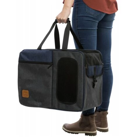 TRIXIE Sac à Dos De Transport Pour Animaux De Compagnie Gris Et Bleu - Gris 3 TRIXIE Sac à Dos De Transport Pour Animaux De Compagnie Gris Et Bleu - Gris – Image 3