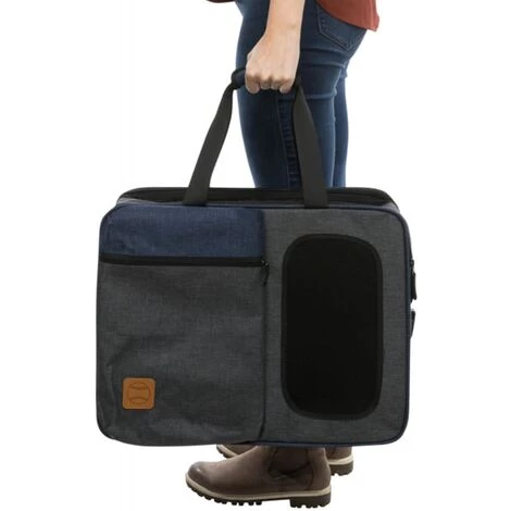 TRIXIE Sac à Dos De Transport Pour Animaux De Compagnie Gris Et Bleu - Gris 4 TRIXIE Sac à Dos De Transport Pour Animaux De Compagnie Gris Et Bleu - Gris – Image 4