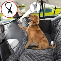 DECKON Housse De Siège Arrière Pour Chien, Housse De Siège De Voiture Pour Chien 100% étanche Avec Fenêtre En Maille, Hamac De Voiture Pour Chien Anti-rayures Et Antidérapant, Housse De Siège De Voiture Pour Chien, Housse De Siège Arrière Pour Chien De Voiture,