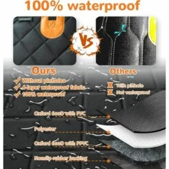 DECKON Housse De Siège Pour Chien Housse De Siège De Voiture Pour Animal De Compagnie 100% Imperméable à L'eau Housse De Siège Pour Animal De Compagnie Hamac 600D Robuste Anti-rayures Antidérapante Durable Douce Housse De Siège Arrière Pour Animaux De Compagnie, -Cage, caisse et transport pour chien Soldes 54830268 3