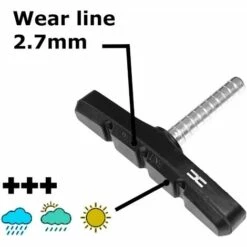 CYCLINGCOLORS 4x Patin De Frein Vélo 70mm Symétrique à Tige Compatible Avec Pour Shimano Tektro Avid Sram Jante Cycle VTT VTC Ville -Cage, caisse et transport pour chien Soldes 55014403 3