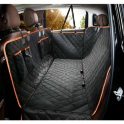 ZHUOXUAN Housse De Siège Pour Chien Pour La Banquette Arrière, Housse De Siège Pour Chien Imperméable Et Résistante Aux Rayures Avec 4 Housses Latérales De Sac Et 2 Ceintures De Sécurité Pour Chien, Protecteurs De Siège Antidérapants Lavables Pour Voitures, Camion
