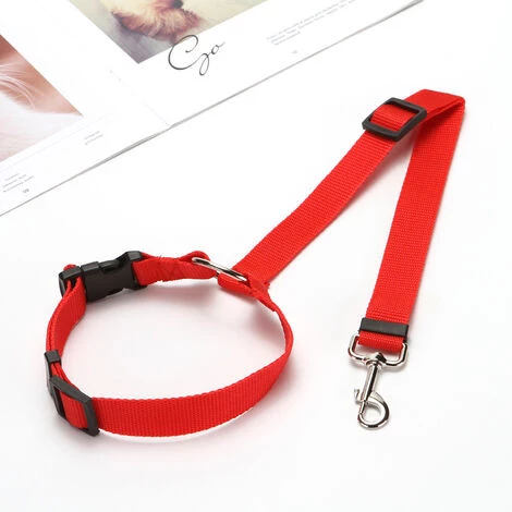 ILOVEMILAN Ceinture De Sécurité Réglable Pour Chien Et Chat De Voiture (rouge) 4 ILOVEMILAN Ceinture De Sécurité Réglable Pour Chien Et Chat De Voiture (rouge) – Image 4