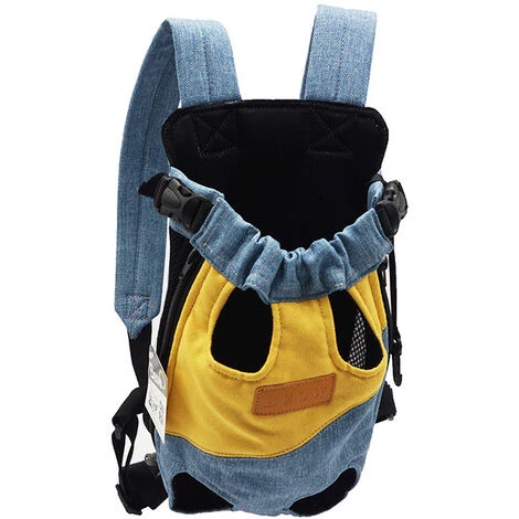 DECKON Sac De Transport De Voyage Sac à Dos De Transporteur Ventral Poitrine Petit Chien Chiot Chat Traveling Hiking Camping Etc. , Marbre Bleu M 2 DECKON Sac De Transport De Voyage Sac à Dos De Transporteur Ventral Poitrine Petit Chien Chiot Chat Traveling Hiking Camping Etc. , Marbre Bleu M – Image 2