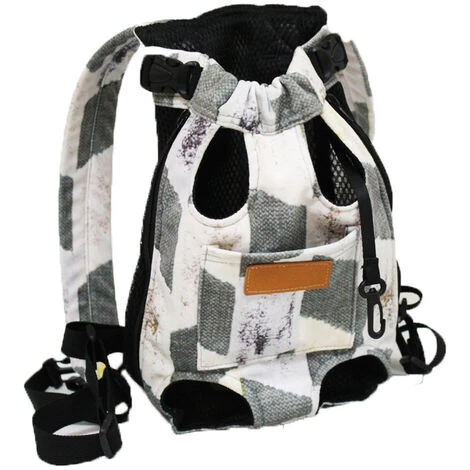 DECKON Sac De Transport De Voyage Sac à Dos De Transporteur Ventral Poitrine Petit Chien Chiot Chat Traveling Hiking Camping Etc. , Marbre Bleu M 3 DECKON Sac De Transport De Voyage Sac à Dos De Transporteur Ventral Poitrine Petit Chien Chiot Chat Traveling Hiking Camping Etc. , Marbre Bleu M – Image 3