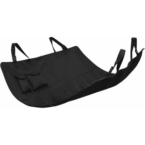VidaXL Housse De Siège Auto Pour Animaux 148 X 142 Cm Noir - Noir 2 VidaXL Housse De Siège Auto Pour Animaux 148 X 142 Cm Noir - Noir – Image 2