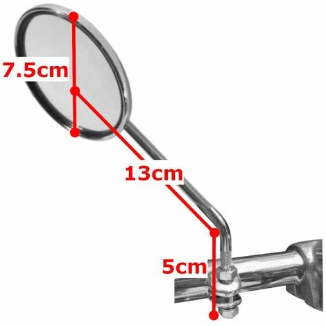 CYCLINGCOLORS 1x Rétroviseur Chromé Ø75mm Réversible Gauche Droite Avec Catadioptre Réflecteur Guidon Vélo Cycle Trottinette 2 CYCLINGCOLORS 1x Rétroviseur Chromé Ø75mm Réversible Gauche Droite Avec Catadioptre Réflecteur Guidon Vélo Cycle Trottinette – Image 2