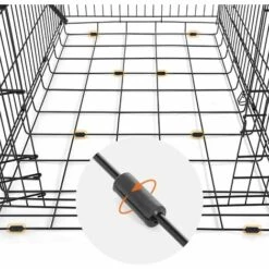 FEANDREA Cage Pour Chien, Avec 2 Portes, 107 X 70 X 77,5 Cm, Noir Par SONGMICS PPD42BK - Noir -Cage, caisse et transport pour chien Soldes 55540766 3