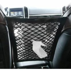 Organisateur De Maille De Voiture , Betterlife Filet De Rangement Voiture Universelle Filet De Protection Voiture Pour Chien Sécurité Siège Arrière Organisateur Élastique Accroche (noir)