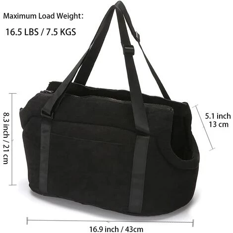 Sac Transport Chien Lavable Sac à Main Pour Petit Chien Chat Panier Transport Sac De Voyage Chihuahua Noir -Macaron 2 Sac Transport Chien Lavable Sac à Main Pour Petit Chien Chat Panier Transport Sac De Voyage Chihuahua Noir -Macaron – Image 2