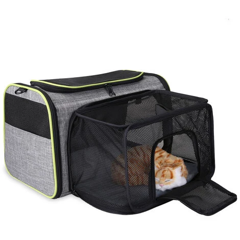 Sac De Transport Chat Chien Extensible Et Autres Animaux De Compagnie, Filet Respirant, Spacieux, Pliable Amovible Pour Voyage En Avion/Train/Voiture -Macaron 1 Sac De Transport Chat Chien Extensible Et Autres Animaux De Compagnie, Filet Respirant, Spacieux, Pliable Amovible Pour Voyage En Avion/Train/Voiture -Macaron