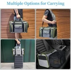 Sac De Transport Chat Chien Extensible Et Autres Animaux De Compagnie, Filet Respirant, Spacieux, Pliable Amovible Pour Voyage En Avion/Train/Voiture -Macaron 9 Sac De Transport Chat Chien Extensible Et Autres Animaux De Compagnie, Filet Respirant, Spacieux, Pliable Amovible Pour Voyage En Avion/Train/Voiture -Macaron -Cage, caisse et transport pour chien Soldes 55826168 5