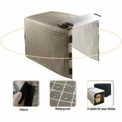 Housse De Cage Pour Chien - Résistante - Imperméable - Coupe-vent Pour Niche - Protection Intérieure Et Extérieure Housse Uniquement-Macaron -Cage, caisse et transport pour chien Soldes 55826172 3