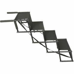 YONGQING Échelle Légère De Rampe De Voiture De Chien Avec Les Escaliers D'animal Familier De Cadre En Métal De Pliage De Fond Antidérapant Pour Les Voitures, SUV Et Lit Haut - Noir -Cage, caisse et transport pour chien Soldes 56073082 3