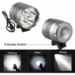 Eclairage Velo, 6000 Lumens 5 LED, Phare Avant De Vélo De Montagne étanche Avec Batterie Rechargeable 6400 MAh (blanc)-BISBISOUS 7 Eclairage Velo, 6000 Lumens 5 LED, Phare Avant De Vélo De Montagne étanche Avec Batterie Rechargeable 6400 MAh (blanc)-BISBISOUS -Cage, caisse et transport pour chien Soldes 56398799 3