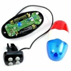 Accessoire Velo, Sonnette De Vélo 6 Lumière LED De Police De Vélo, 4 Sons De Sirène Sonore Trompette Sonnette De Vélo (noir)-BISBISOUS -Cage, caisse et transport pour chien Soldes 56398840 4