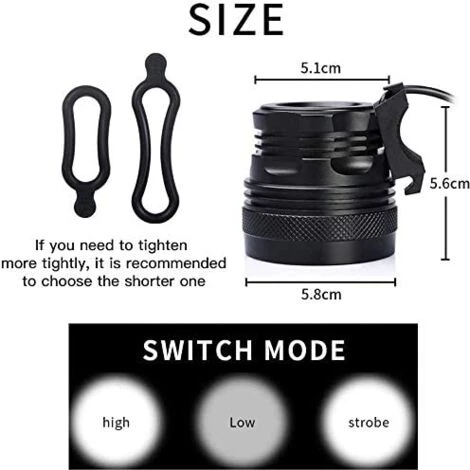 Lumières De Vélo, Phare De Vélo LED Super Lumineux, Phare Avant De Vélo De Montagne étanche Avec Batterie Rechargeable 9000 MAh (noir)-BISBISOUS 2 Lumières De Vélo, Phare De Vélo LED Super Lumineux, Phare Avant De Vélo De Montagne étanche Avec Batterie Rechargeable 9000 MAh (noir)-BISBISOUS – Image 2