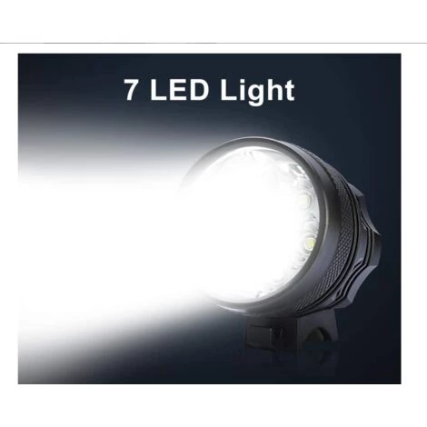 Lumières De Vélo, Phare De Vélo LED Super Lumineux, Phare Avant De Vélo De Montagne étanche Avec Batterie Rechargeable 9000 MAh (noir)-BISBISOUS 5 Lumières De Vélo, Phare De Vélo LED Super Lumineux, Phare Avant De Vélo De Montagne étanche Avec Batterie Rechargeable 9000 MAh (noir)-BISBISOUS – Image 5