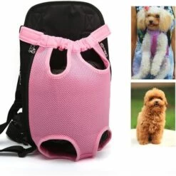 Fei Yu Sac à Dos Pour Animal De Compagnie, Réglable, Mains-Libres, Jambes écartées Et Respirant Sac à Dos Pour Animal De Compagnie Chien Devant, Rose, S