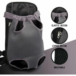 Fei Yu Pet Dog Carrier Backpack Respirant En Plein Air Voyage Chien À Dos Toile Jambes De Toile À L'avant Sac D'épaule Pet Sacs Animaux Durable Sac À Bandoulière (XL; Chest(43cm-63cm), Gris) 9 Fei Yu Pet Dog Carrier Backpack Respirant En Plein Air Voyage Chien À Dos Toile Jambes De Toile À L'avant Sac D'épaule Pet Sacs Animaux Durable Sac À Bandoulière (XL; Chest(43cm-63cm), Gris) -Cage, caisse et transport pour chien Soldes 56414445 5