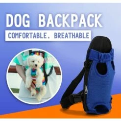 Fei Yu Pet Dog Carrier Backpack Respirant En Plein Air Voyage Chien À Dos Toile Jambes De Toile À L'avant Sac D'épaule Pet Sacs Animaux Durable Sac À Bandoulière (Large; Chest(36cm-50cm), Bleu) -Cage, caisse et transport pour chien Soldes 56414446 4