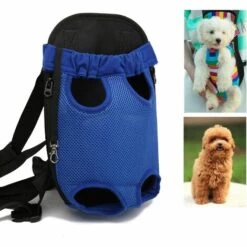 Fei Yu Pet Dog Carrier Backpack Respirant En Plein Air Voyage Chien À Dos Toile Jambes De Toile À L'avant Sac D'épaule Pet Sacs Animaux Durable Sac À Bandoulière (Small; Chest(Under 30cm), Bleu) -Cage, caisse et transport pour chien Soldes 56414450 3