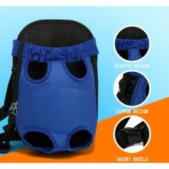 Fei Yu Pet Dog Carrier Backpack Respirant En Plein Air Voyage Chien À Dos Toile Jambes De Toile À L'avant Sac D'épaule Pet Sacs Animaux Durable Sac À Bandoulière (Small; Chest(Under 30cm), Bleu) -Cage, caisse et transport pour chien Soldes 56414450 5