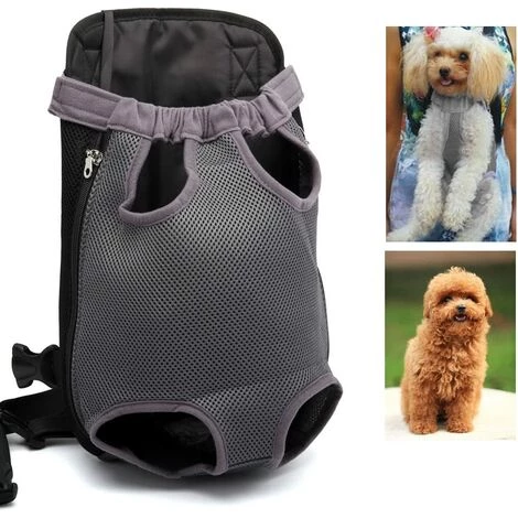 Fei Yu Pet Dog Carrier Backpack Respirant En Plein Air Voyage Chien À Dos Toile Jambes De Toile À L'avant Sac D'épaule Pet Sacs Animaux Durable Sac À Bandoulière (Medium; Chest(24cm-53cm), Gris) 4 Fei Yu Pet Dog Carrier Backpack Respirant En Plein Air Voyage Chien À Dos Toile Jambes De Toile À L'avant Sac D'épaule Pet Sacs Animaux Durable Sac À Bandoulière (Medium; Chest(24cm-53cm), Gris) – Image 4