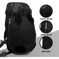 Fei Yu Pet Dog Carrier Backpack Respirant En Plein Air Voyage Chien À Dos Toile Jambes De Toile À L'avant Sac D'épaule Pet Sacs Animaux Durable Sac À Bandoulière (Medium; Chest(24cm-53cm), Noir) -Cage, caisse et transport pour chien Soldes 56414459 4