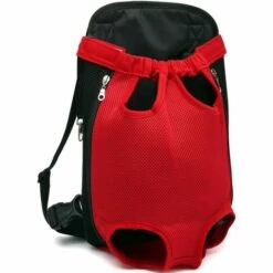 Fei Yu Pet Dog Carrier Backpack Respirant En Plein Air Voyage Chien À Dos Toile Jambes De Toile À L'avant Sac D'épaule Pet Sacs Animaux Durable Sac À Bandoulière (Medium; Chest(24cm-53cm), Rouge)