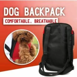 Fei Yu Pet Dog Carrier Backpack Respirant En Plein Air Voyage Chien À Dos Toile Jambes De Toile À L'avant Sac D'épaule Pet Sacs Animaux Durable Sac À Bandoulière (Small; Chest(Under 30cm), Rouge) -Cage, caisse et transport pour chien Soldes 56414461 3