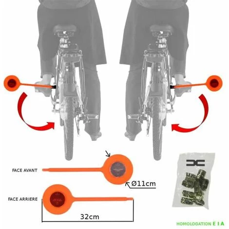 CYCLINGCOLORS Ecarteur De Danger Vélo Avec Catadioptre Réfléchissant Sécurité Visibilité Remorque Cycle Mixte Rabattable 2 CYCLINGCOLORS Ecarteur De Danger Vélo Avec Catadioptre Réfléchissant Sécurité Visibilité Remorque Cycle Mixte Rabattable – Image 2