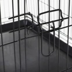 IZTOSS Cage Chien 60x40x50cm - Qualité Cage Pour Chien, Chat, Animal Domestique - Pliable Et Transportable Avec Poignées Et 2 Plateau - Noir -Cage, caisse et transport pour chien Soldes 56842182 4