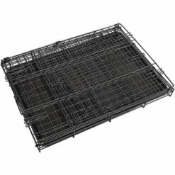 IZTOSS Cage Chien 60x40x50cm - Qualité Cage Pour Chien, Chat, Animal Domestique - Pliable Et Transportable Avec Poignées Et 2 Plateau - Noir -Cage, caisse et transport pour chien Soldes 56842182 5