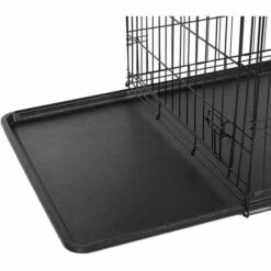 FEANDREA 2 Portes Cage Pour Chien Pliable Et Transportable Avec Poignées Et Plateau 91 X 58 X 64cm Par SONGMICS PPD36H - Noir -Cage, caisse et transport pour chien Soldes 5726133 4