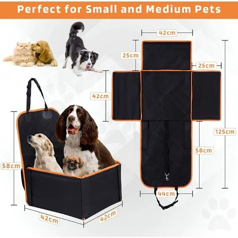 VIEWEE Sac De Transport Chien Chat, Siège Arrière De Voiture Chien - Côtés Robustes, Housse De Siège Voiture Chien Avec Sangle De Sécurité En Oxford Respirant&Impériable Pour Chien De Moyenne/petite Taille 2 VIEWEE Sac De Transport Chien Chat, Siège Arrière De Voiture Chien - Côtés Robustes, Housse De Siège Voiture Chien Avec Sangle De Sécurité En Oxford Respirant&Impériable Pour Chien De Moyenne/petite Taille – Image 2