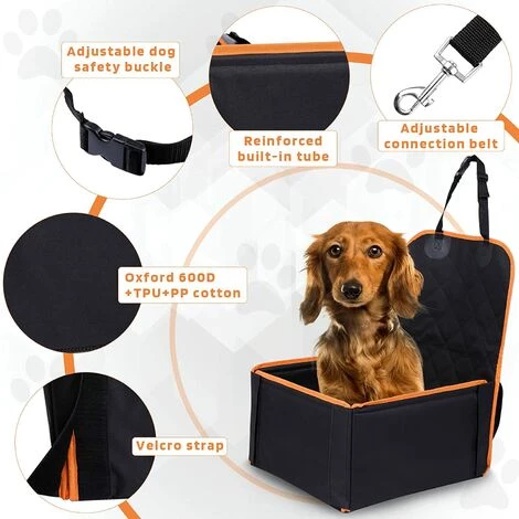 VIEWEE Sac De Transport Chien Chat, Siège Arrière De Voiture Chien - Côtés Robustes, Housse De Siège Voiture Chien Avec Sangle De Sécurité En Oxford Respirant&Impériable Pour Chien De Moyenne/petite Taille 3 VIEWEE Sac De Transport Chien Chat, Siège Arrière De Voiture Chien - Côtés Robustes, Housse De Siège Voiture Chien Avec Sangle De Sécurité En Oxford Respirant&Impériable Pour Chien De Moyenne/petite Taille – Image 3