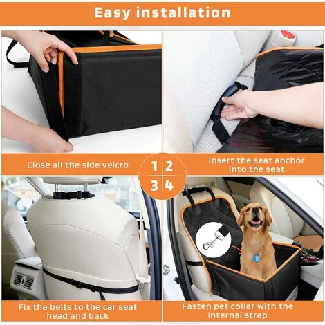 VIEWEE Sac De Transport Chien Chat, Siège Arrière De Voiture Chien - Côtés Robustes, Housse De Siège Voiture Chien Avec Sangle De Sécurité En Oxford Respirant&Impériable Pour Chien De Moyenne/petite Taille 5 VIEWEE Sac De Transport Chien Chat, Siège Arrière De Voiture Chien - Côtés Robustes, Housse De Siège Voiture Chien Avec Sangle De Sécurité En Oxford Respirant&Impériable Pour Chien De Moyenne/petite Taille – Image 5